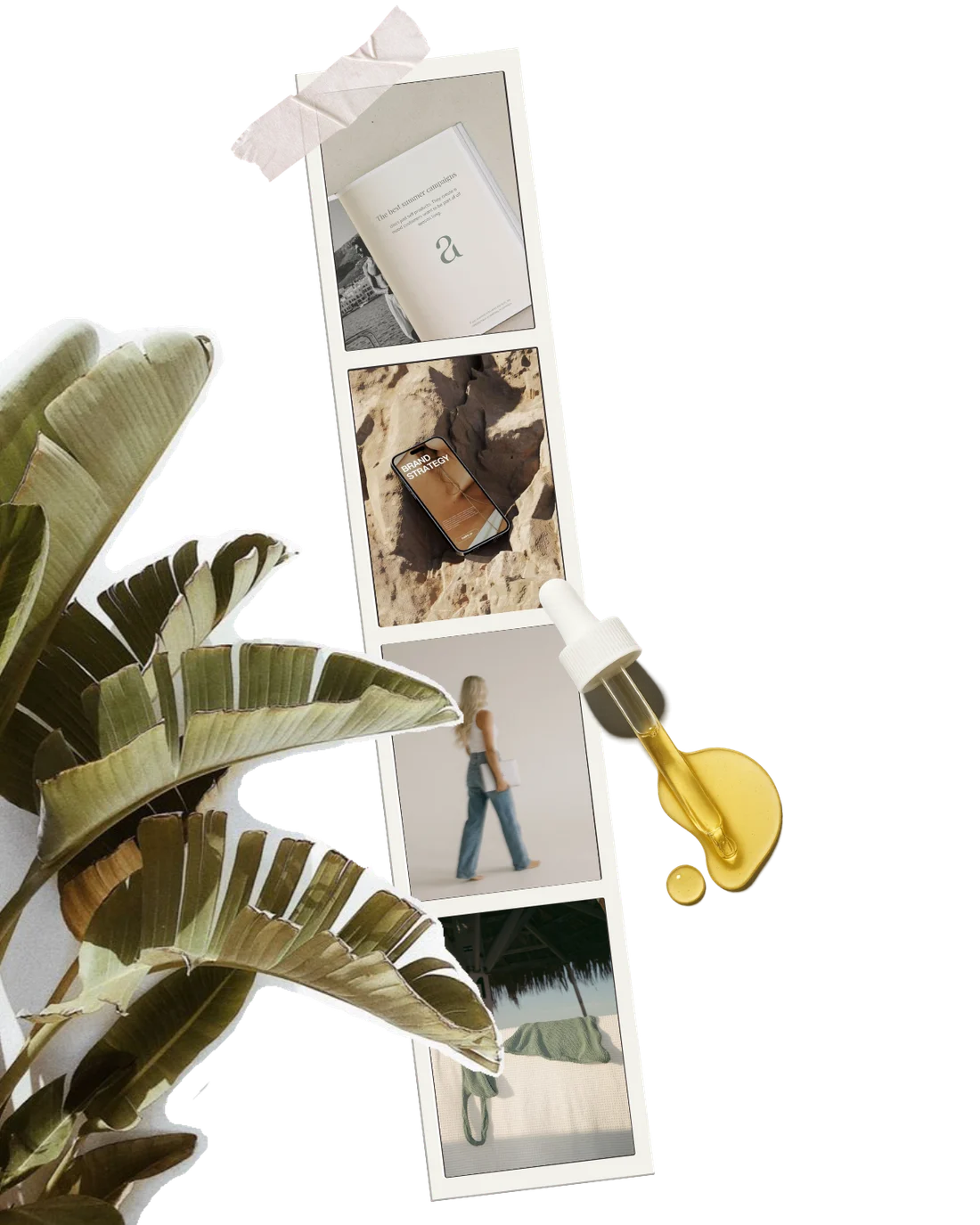 auré — an editorial photo collage of lifestyle brand imagery